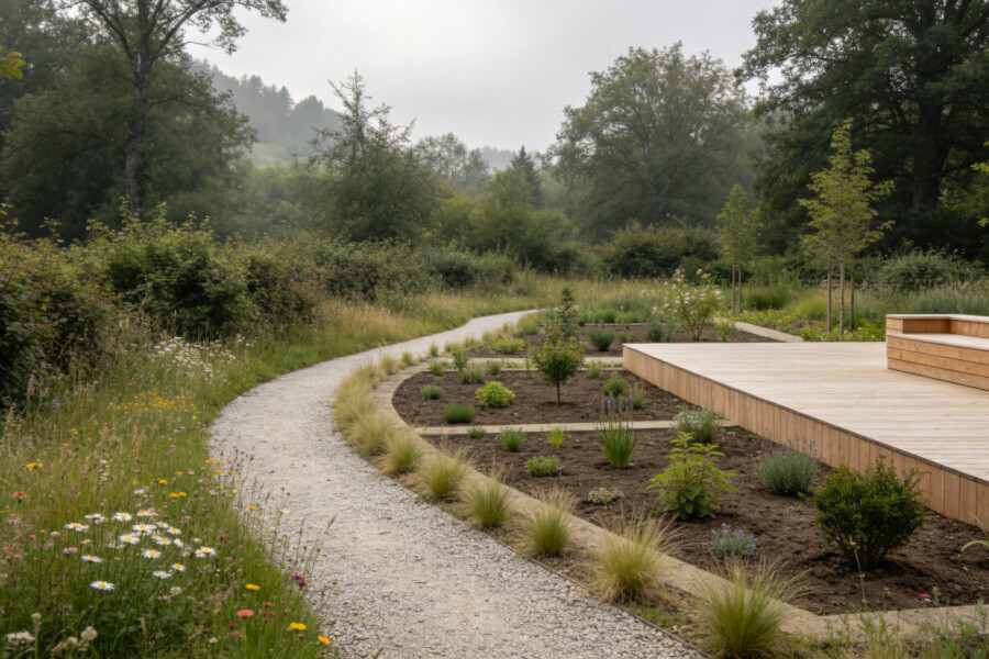 Transformation friche en jardin — Marin